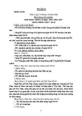 Kế hoạch bài dạy các môn Lớp 2 - Tuần 6 - Năm học 2024-2025 - Hồ Thị Hiền