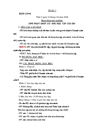 Kế hoạch bài dạy các môn Lớp 2 - Tuần 7 - Năm học 2024-2025 - Mai Thị Quyên