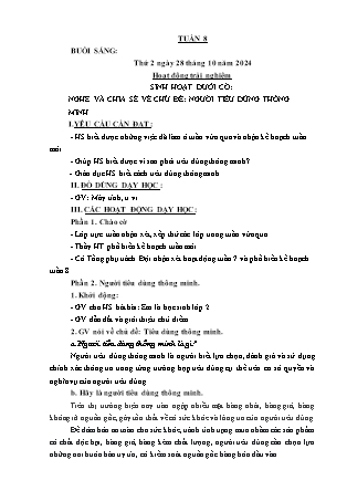 Kế hoạch bài dạy các môn Lớp 2 - Tuần 8 - Năm học 2024-2025 - Hồ Thị Hiền