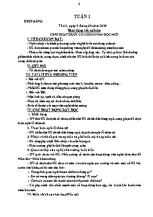 Kế hoạch bài dạy các môn Lớp 3 - Tuần 1 - Năm học 2024-2025 - Đỗ Thị Nhung