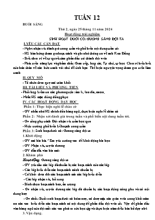 Kế hoạch bài dạy các môn Lớp 3 - Tuần 12 - Năm học 2024-2025 - Đỗ Thị Nhung