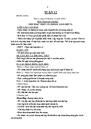 Kế hoạch bài dạy các môn Lớp 3 - Tuần 12 - Năm học 2024-2025 - Hà Thị Thúy Giang
