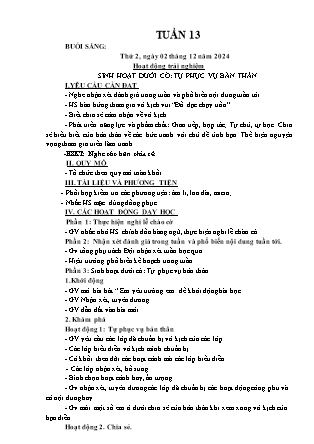 Kế hoạch bài dạy các môn Lớp 3 - Tuần 13 - Năm học 2024-2025 - Hà Thị Thúy Giang