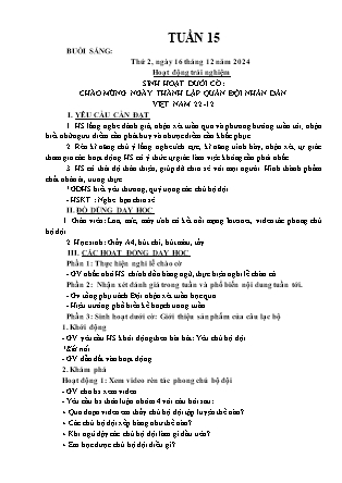 Kế hoạch bài dạy các môn Lớp 3 - Tuần 15 - Năm học 2024-2025 - Hà Thị Thúy Giang