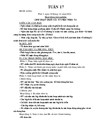 Kế hoạch bài dạy các môn Lớp 3 - Tuần 17 - Năm học 2024-2025 - Hà Thị Thúy Giang