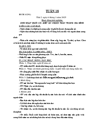 Kế hoạch bài dạy các môn Lớp 3 - Tuần 18 - Năm học 2024-2025 - Nguyễn Thị Sỹ