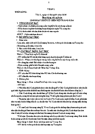 Kế hoạch bài dạy các môn Lớp 3 - Tuần 2 - Năm học 2024-2025 - Hà Thị Thúy Giang