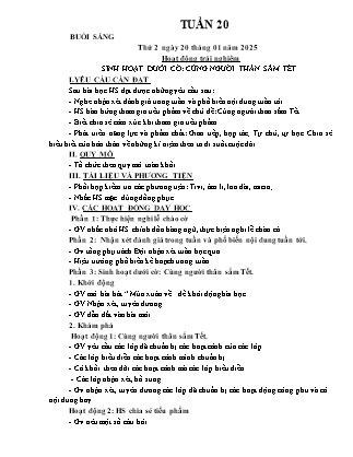Kế hoạch bài dạy các môn Lớp 3 - Tuần 20 - Năm học 2024-2025 - Đỗ Thị Nhung