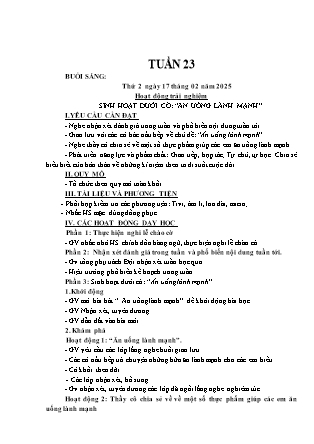 Kế hoạch bài dạy các môn Lớp 3 - Tuần 23 - Năm học 2024-2025 - Nguyễn Thị Sỹ