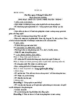 Kế hoạch bài dạy các môn Lớp 3 - Tuần 24 - Năm học 2024-2025 - Hà Thị Thúy Giang