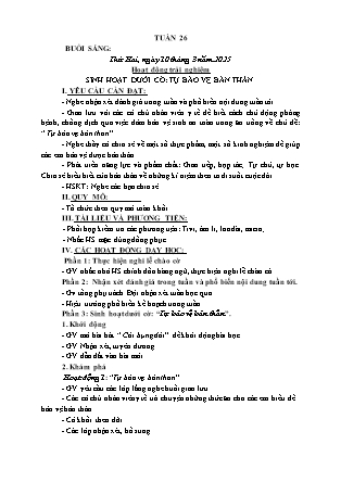 Kế hoạch bài dạy các môn Lớp 3 - Tuần 26 - Năm học 2024-2025 - Hà Thị Thúy Giang