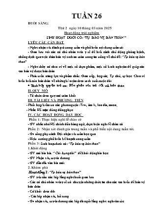 Kế hoạch bài dạy các môn Lớp 3 - Tuần 26 - Năm học 2024-2025 - Nguyễn Thị Sỹ