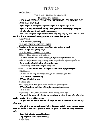 Kế hoạch bài dạy các môn Lớp 3 - Tuần 29 - Năm học 2024-2025 - Đỗ Thị Nhung
