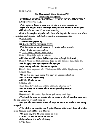 Kế hoạch bài dạy các môn Lớp 3 - Tuần 29 - Năm học 2024-2025 - Hà Thị Thúy Giang