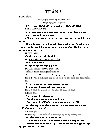 Kế hoạch bài dạy các môn Lớp 3 - Tuần 3 - Năm học 2024-2025 - Đỗ Thị Nhung