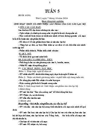 Kế hoạch bài dạy các môn Lớp 3 - Tuần 5 - Năm học 2024-2025 - Đỗ Thị Nhung