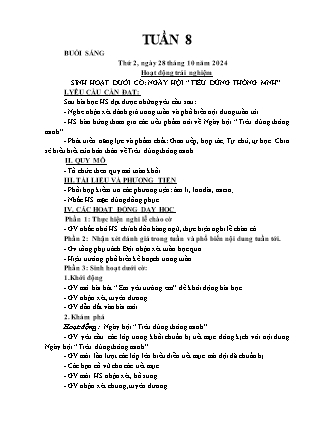 Kế hoạch bài dạy các môn Lớp 3 - Tuần 8 - Năm học 2024-2025 - Đỗ Thị Nhung