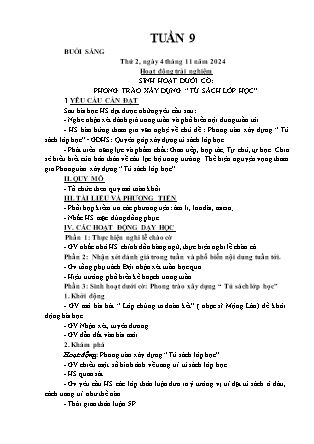 Kế hoạch bài dạy các môn Lớp 3 - Tuần 9 - Năm học 2024-2025 - Đỗ Thị Nhung