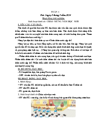 Kế hoạch bài dạy các môn Lớp 4 - Tuần 1 - Năm học 2024-2025 - Ngô Minh Nguyệt