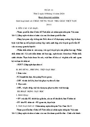 Kế hoạch bài dạy các môn Lớp 4 - Tuần 11 - Năm học 2024-2025 - Ngô Minh Nguyệt