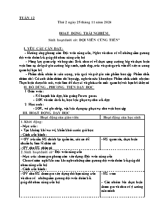 Kế hoạch bài dạy các môn Lớp 4 - Tuần 12 - Năm học 2024-2025 - Ngô Minh Nguyệt