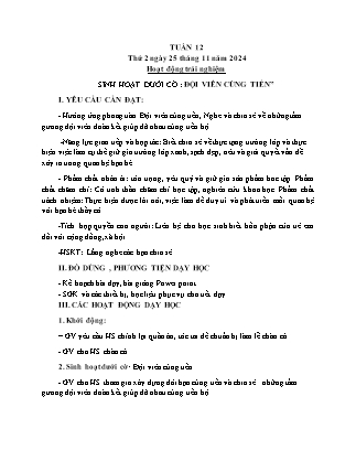 Kế hoạch bài dạy các môn Lớp 4 - Tuần 12 - Năm học 2024-2025 - Thiều Thị Thủy
