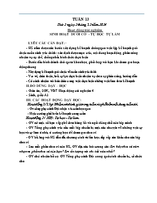 Kế hoạch bài dạy các môn Lớp 4 - Tuần 13 - Năm học 2024-2025 - Lê Thị Mận