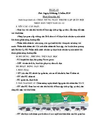 Kế hoạch bài dạy các môn Lớp 4 - Tuần 15 - Năm học 2024-2025 - Lê Thị Mận