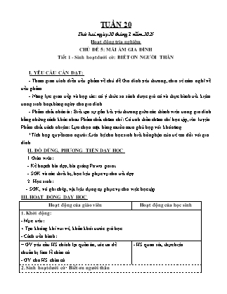 Kế hoạch bài dạy các môn Lớp 4 - Tuần 20 - Năm học 2024-2025 - Lê Thị Mận