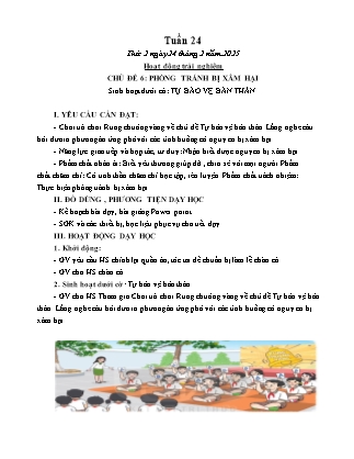 Kế hoạch bài dạy các môn Lớp 4 - Tuần 24 - Năm học 2024-2025 - Lê Thị Mận