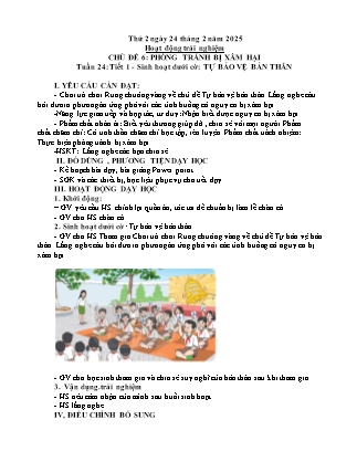 Kế hoạch bài dạy các môn Lớp 4 - Tuần 24 - Năm học 2024-2025 - Thiều Thị Thủy