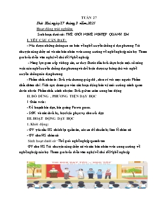 Kế hoạch bài dạy các môn Lớp 4 - Tuần 27 - Năm học 2024-2025 - Lê Thị Mận