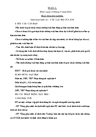 Kế hoạch bài dạy các môn Lớp 4 - Tuần 3 - Năm học 2024-2025 - Thiều Thị Thủy