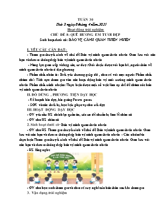 Kế hoạch bài dạy các môn Lớp 4 - Tuần 30 - Năm học 2024-2025 - Lê Thị Mận
