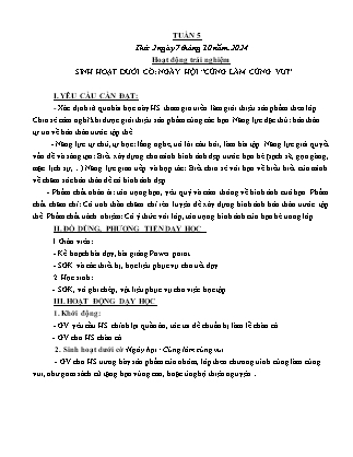 Kế hoạch bài dạy các môn Lớp 4 - Tuần 5 - Năm học 2024-2025 - Ngô Minh Nguyệt