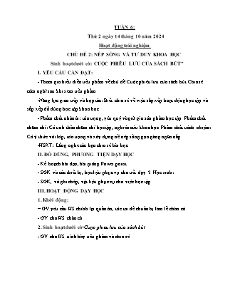 Kế hoạch bài dạy các môn Lớp 4 - Tuần 6 - Năm học 2024-2025 - Ngô Minh Nguyệt