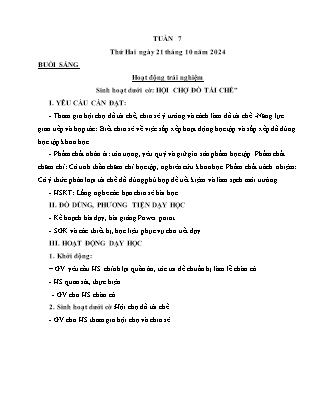 Kế hoạch bài dạy các môn Lớp 4 - Tuần 7 - Năm học 2024-2025 - Ngô Minh Nguyệt