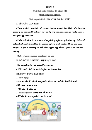 Kế hoạch bài dạy các môn Lớp 4 - Tuần 7 - Năm học 2024-2025 - Thiều Thị Thủy