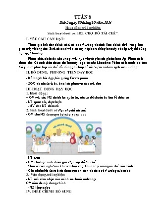 Kế hoạch bài dạy các môn Lớp 4 - Tuần 8 - Năm học 2024-2025 - Lê Thị Mận