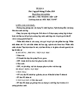 Kế hoạch bài dạy các môn Lớp 4 - Tuần 9 - Năm học 2024-2025 - Lê Thị Mận