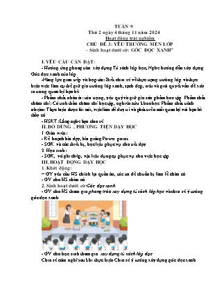 Kế hoạch bài dạy các môn Lớp 4 - Tuần 9 - Năm học 2024-2025 - Thiều Thị Thủy