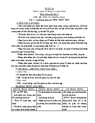 Kế hoạch bài dạy các môn Lớp 5 - Tuần 10 - Năm học 2024-2025 - Hà Văn Lâu