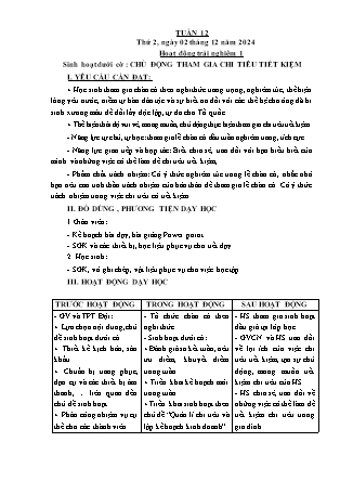 Kế hoạch bài dạy các môn Lớp 5 - Tuần 13 - Năm học 2024-2025 - Trần Thị Thương