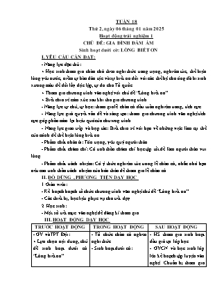 Kế hoạch bài dạy các môn Lớp 5 - Tuần 18 - Năm học 2024-2025 - Nguyễn Thị Thu Hoài