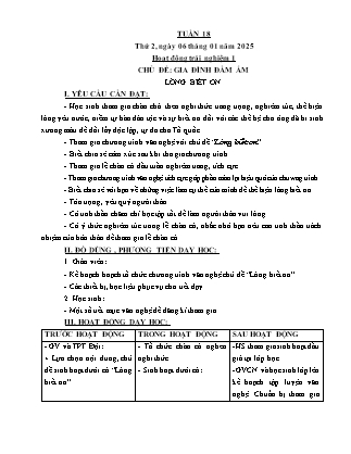 Kế hoạch bài dạy các môn Lớp 5 - Tuần 18 - Năm học 2024-2025 - Trần Thị Thương