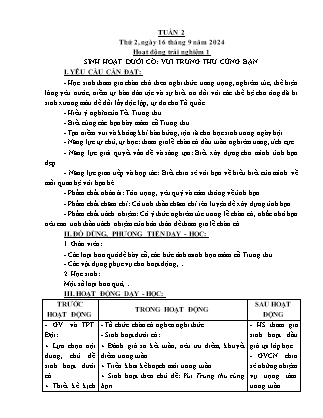 Kế hoạch bài dạy các môn Lớp 5 - Tuần 2 - Năm học 2024-2025 - Hà Văn Lâu