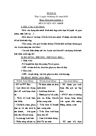 Kế hoạch bài dạy các môn Lớp 5 - Tuần 22 - Năm học 2024-2025 - Trần Thị Huyền