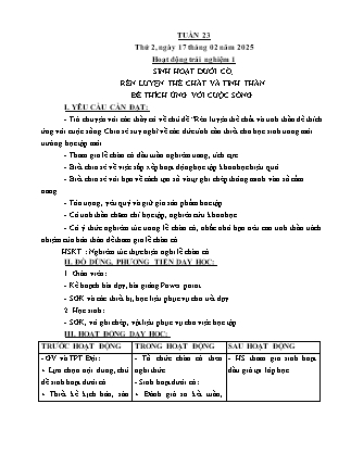 Kế hoạch bài dạy các môn Lớp 5 - Tuần 23 - Năm học 2024-2025 - Trần Thị Huyền