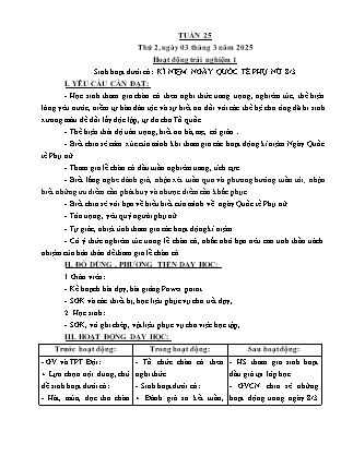 Kế hoạch bài dạy các môn Lớp 5 - Tuần 25 - Năm học 2024-2025 - Trần Thị Huyền