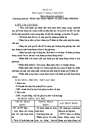 Kế hoạch bài dạy các môn Lớp 5 - Tuần 27 - Năm học 2024-2025 - Trần Thị Huyền